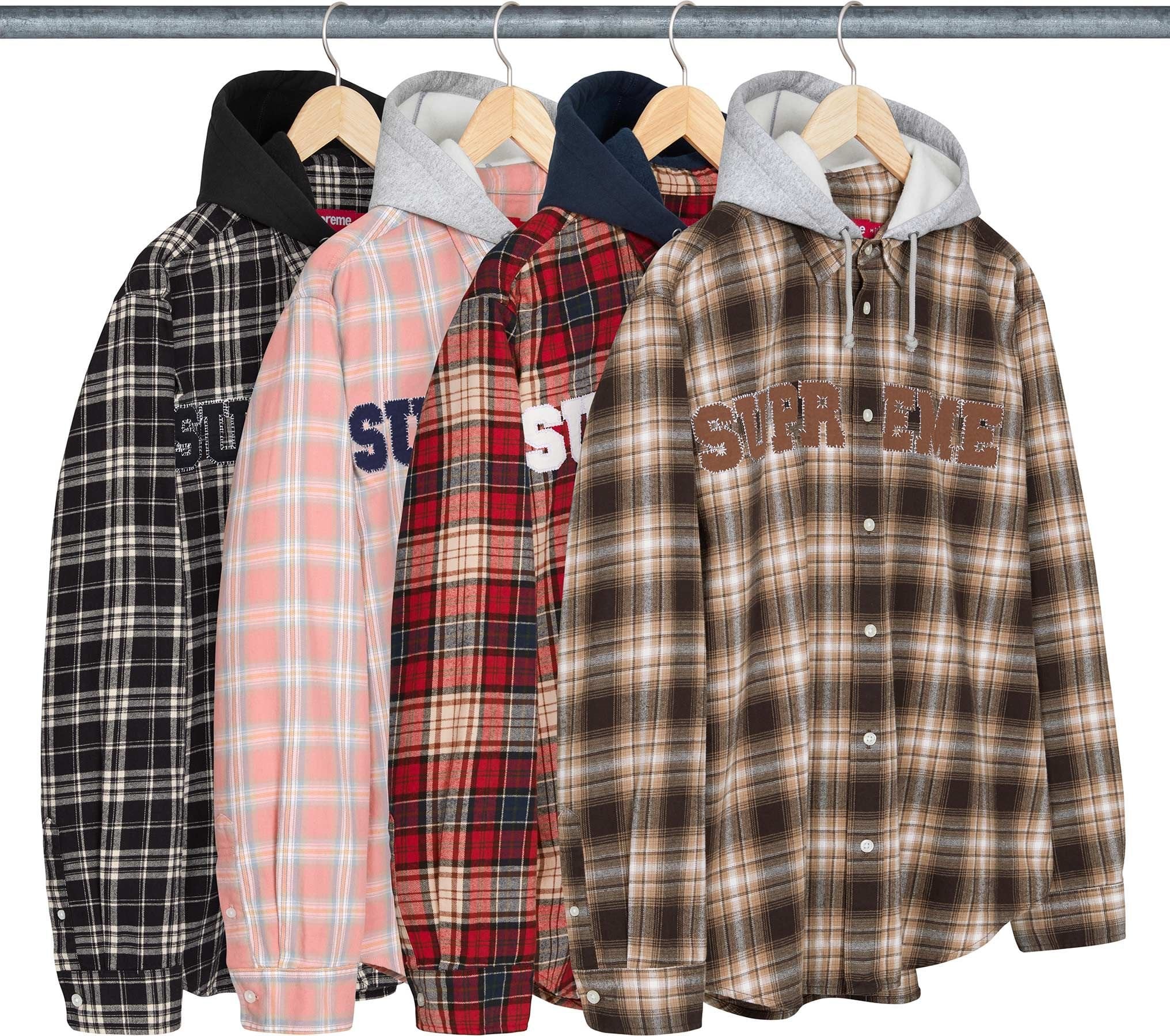 Appliqué Hooded Flannel Shirt view 4